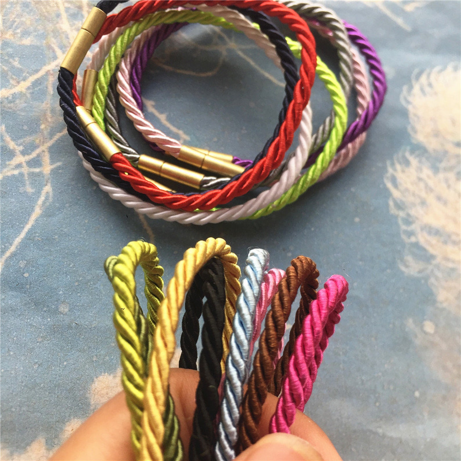 High Quality 5pcs 3mm 7 Inch Braided Silk Bracelet Cords With Etsy