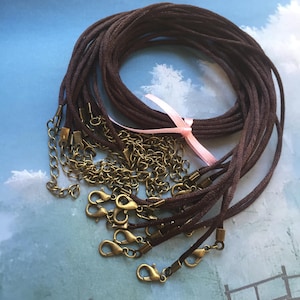 high quality 15pcs 2mm 12-28 inch more than 20 colors Satin rat-tail necklace cords with antiqued bronze finish