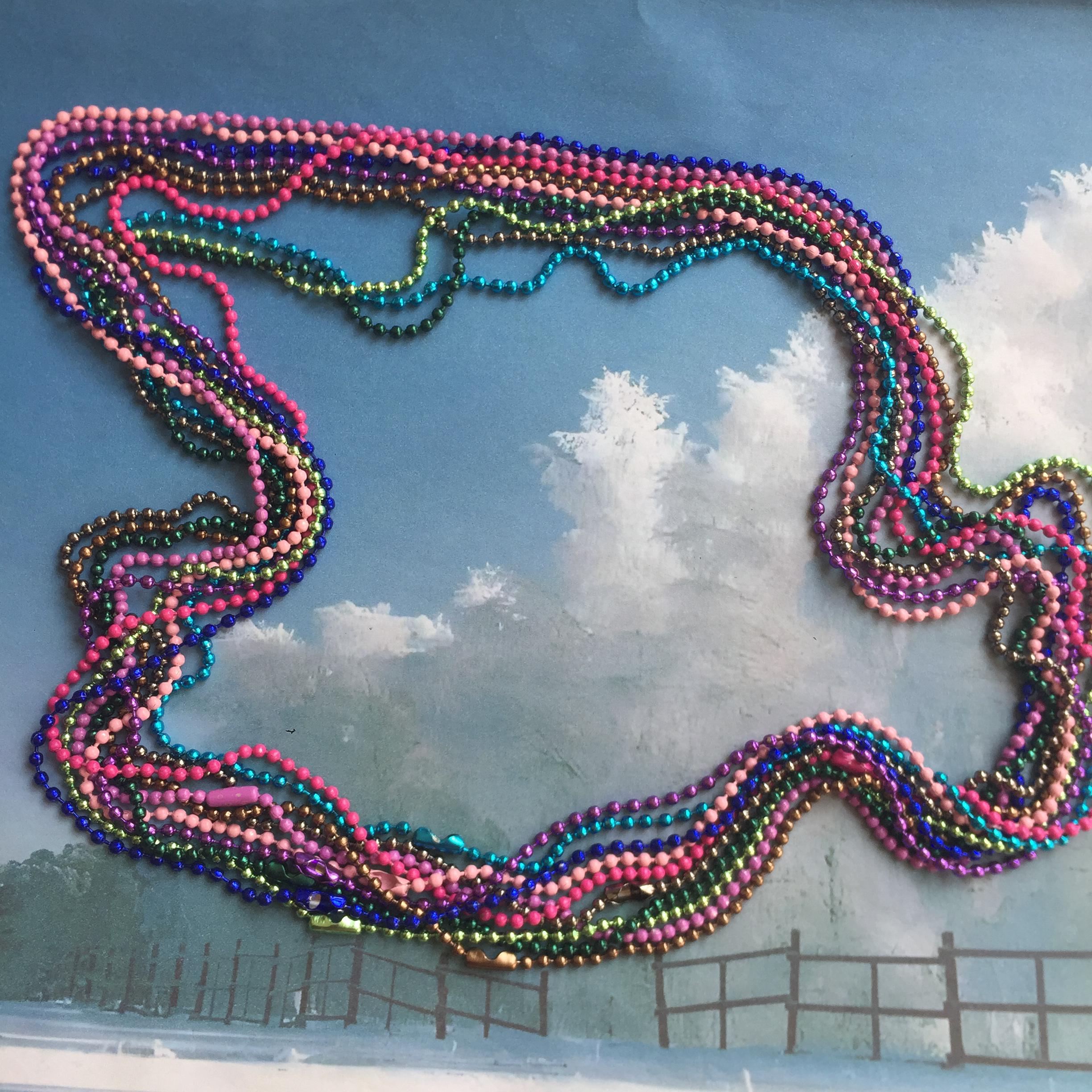 10pcs 26 Inch 2.4mm Colored Ball Necklace Chains With Matching