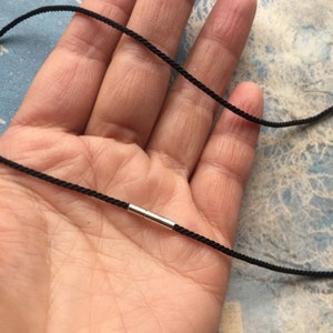 high quality 3pcs 2mm 12-24 inch for your choose Black Korea Silk necklace cords with Silver/gold/antiqued bronze stainless needle clasps