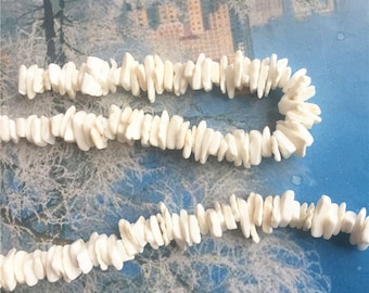 Matte Cream Shell Square Heishi Beads 9mm: Shell Chips Beads Cream Shell Beads Big Shell Beads Large Shell Beads Matte Shell Beads