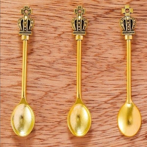 Free shipping 50pcs 59x12mm bright gold/antiqued gold/antiqued bronze/antiqued silver/kc gold Crown Spoon Charms Findings