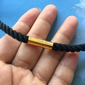 2pcs 12-30 inch 5mm 23 colors for your choose braided silk rope necklace cords with gold plated needle clasps