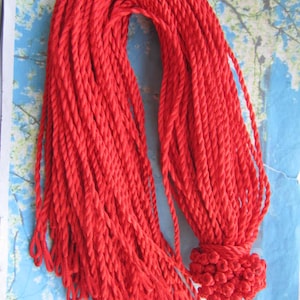 15pcs 3mm 18 inch red twist silk necklace cords with ball and knot