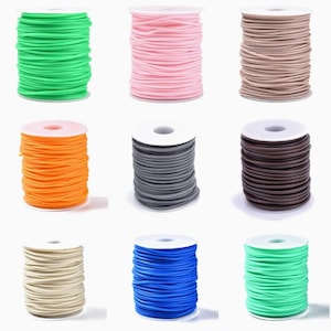 1 roll 2mm/3mm/4mm hollow rubber cords(more than 31 colors for your choose)