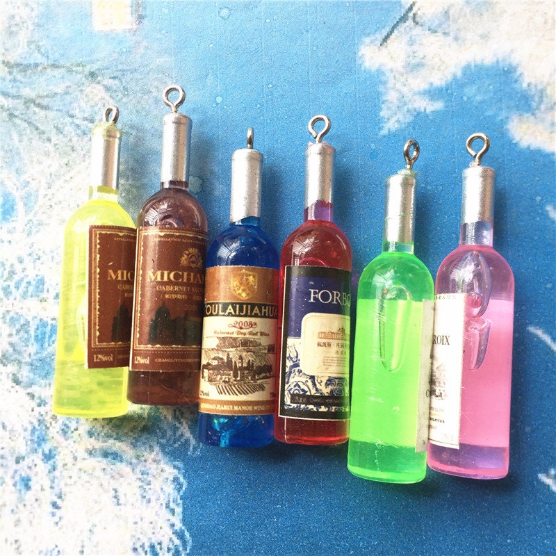 assorted color resin cherry wine bottle