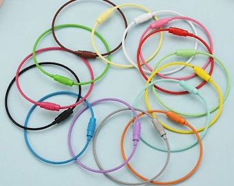 25pcs 150mm assorted keychain rings/key chain wires with screw clasps--key chain accessories