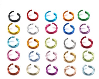 100pcs 1x8mm colored split rings charms findings