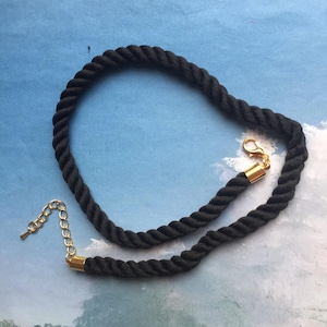 5pcs 12-38 inch 5mm black braided NYLON necklace cords with white k silver finish/bright gold/antiqued bronze finish