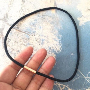 Nuevo 2pcs 3mm 12-24 pulgadas para su pulgada elegida Negro / marrón / púrpura importación Milan Line cordones de collar con cierres de aguja inoxidable de oro rosa
