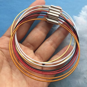 5 st NYA NYA NYA 7-10 tum 1 mm blandade armband i rostfritt stål med trådar/fotlänkar med magnetspännen i rostfritt stål