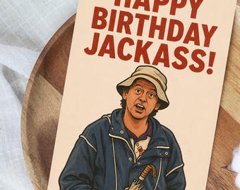 Geburtstagskarte zum Thema Golf, Happy Gilmore Inspirierte Geburtstagskarte, lustige Jackass Karte für Ihn