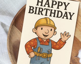 Personalised Bob the Builder Card Birthday Christmas Fix It Construction Any Greeting - Etsy Personalised Bob the Builder Card Birthday Christmas Fix It Construction Any Greeting - Etsy