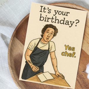 The Bear Birthday Card: Jeremy Allen White, Carmy Inspired