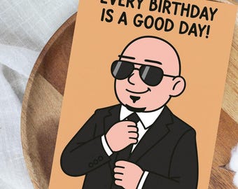 Pitbull Inspired Birthday Card | Music Lover Pop Card