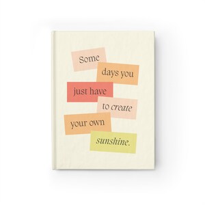 Créez votre propre journal Sunshine - Carnet de notes vierges inspirants, agenda quotidien, journal de soins personnels, journal de rêves, cadeau pour une motivation