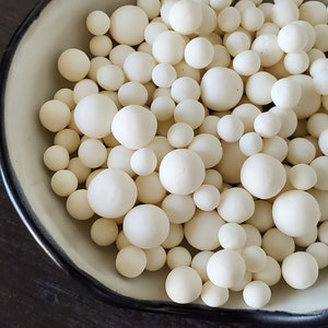 Matte White Edible Pearl Mix | Color your own pearls | Cake sprinkes | Cupcake Sprinkles | Fondant pearls |  Edible beads | Matte white