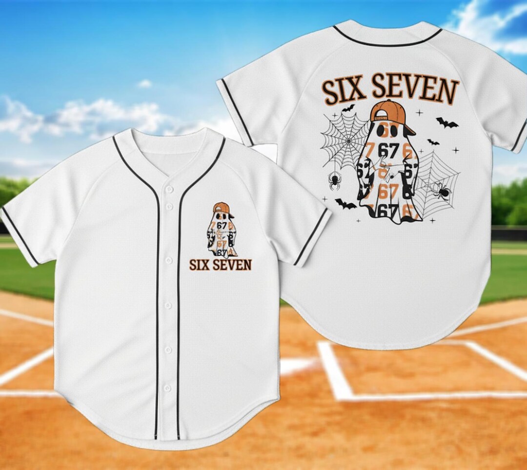 Custom Six Seven Ghost Baseball Jersey, Six Sevten Shirt, Viral