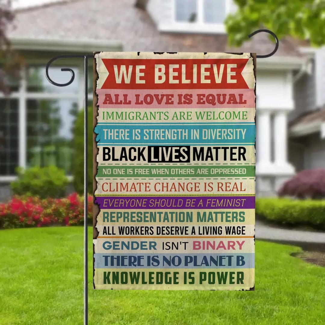 Immigrants Are Welcome Garden Flag, Blm Ally Flag, Diversity Flag, We ...