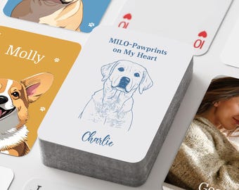 Custom Pet Portrait Playing Cards Deck, Pet Photo Playing Cards, Pet Album Alternative, Poker Set for Pet Lover, Birthday Gift for Pet Owner