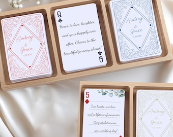 Personalized Wedding Guest Book Playing Cards | Unique Guest Book Alternative | Custom Blank Cards for Wedding Guests | Bridal Shower
