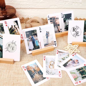 Custom Wedding Guest Book Alternative, Personalized Photo Playing Cards with Box, Unique Wedding Gift for Couples, Wedding Playing Cards