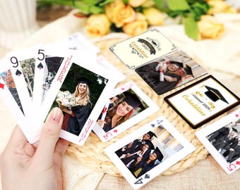 Graduation Photo Cards - Custom Poker Deck, Photo Deck, Graduation Gift for Grads, Graduation Party Guestbook, Personalized Photo Keepsake