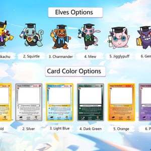 Personalized Hand-Painted Pokemon Graduation Card, Class of 2026 Gift, Custom Pokemon Card for Grads, Gift for Pokemon Gamer Graduates image 3