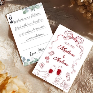 Custom Wedding Guest Book Playing Cards, Wedding Guestbook Alternative, Photo Playing Cards, Wedding Album, Bridal Shower, Gifts for Her/Him