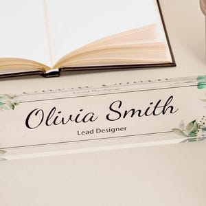 Personalized Acrylic Name Sign, Acrylic Name Plate for Desk, Teacher Name Plate, Office Decor, Custom Desk Name Plaque, New Job Gifts