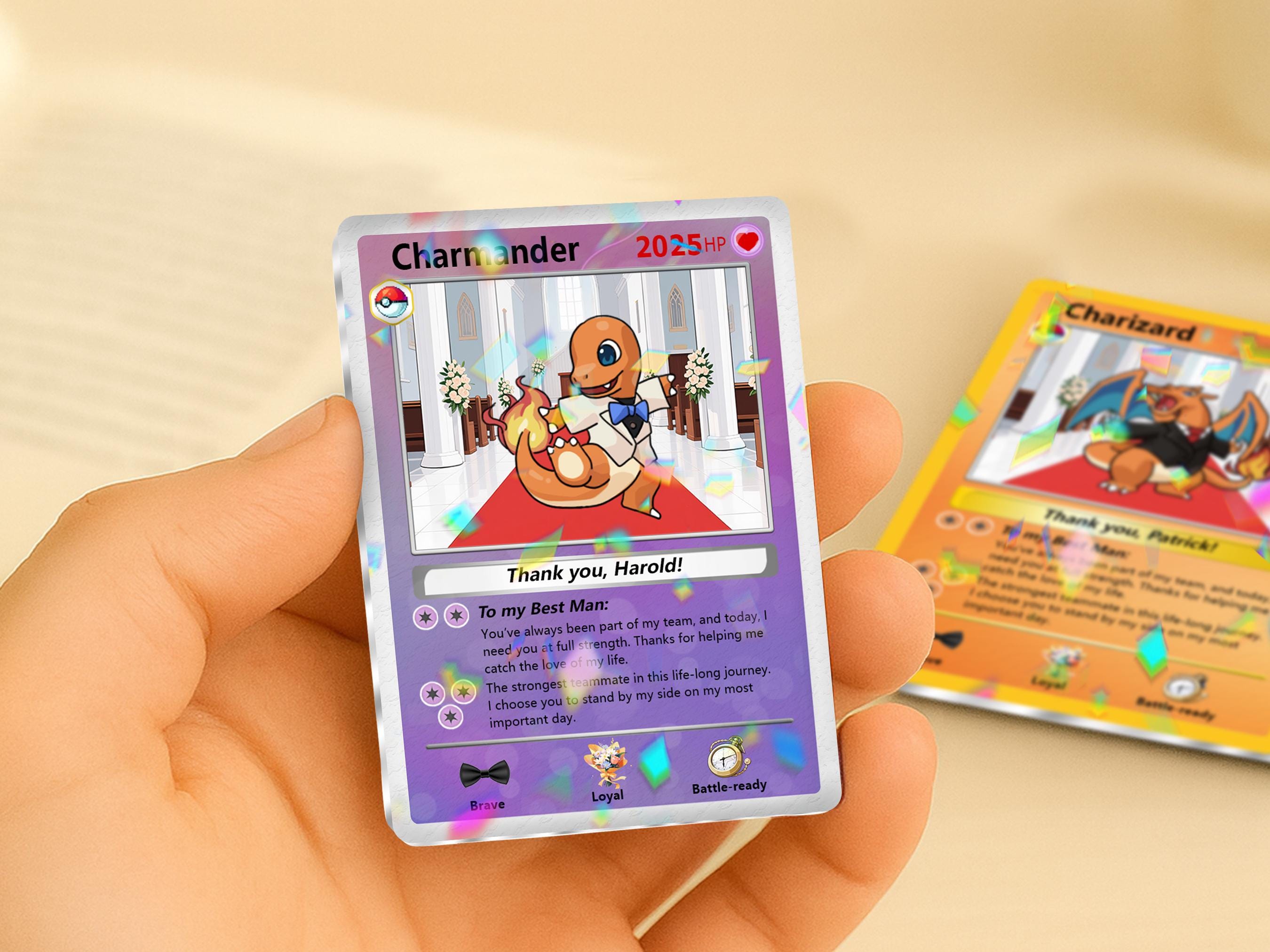 groomsmen pokemon card Groomsman Pokemon Card, Best Man Pokemon Card, Custom Pokemon Card, Groomsman I Choose You Card, Pokemon Wedding Party Gift, Officiant