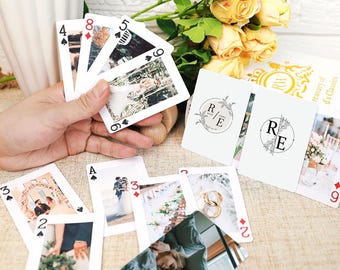 Custom Photo Playing Cards - Personalized Guestbook Alternative, Photo Poker Cards, Wedding Keepsake, Bridal Shower Gifts, Wedding Favors