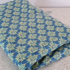 geometric in yellow and blue...cotton quilting fabric yardage