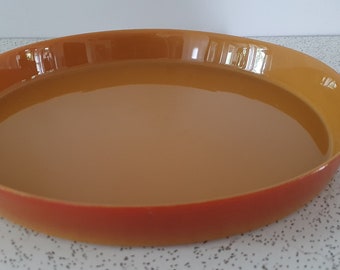 1970s vintage Arcopal glass serving plate or dish