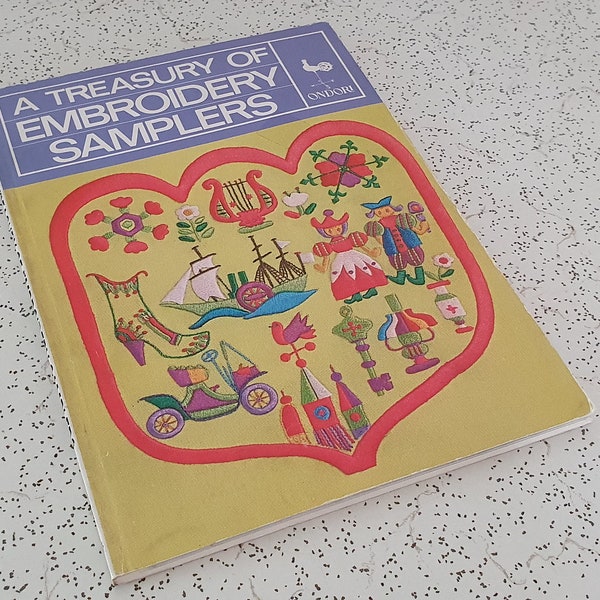 a Treasury of Embroidery Samplers...1980s vintage embroidery pattern book