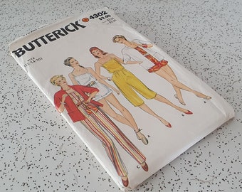 butterick 4302...1980s vintage sewing pattern for ladies jacket, jumpsuit and sash