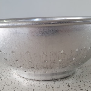 1960s vintage aluminium colander or strainer