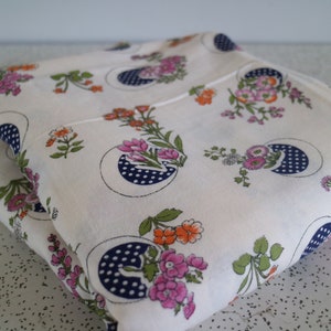 floral and spot...vintage cotton twill yardage