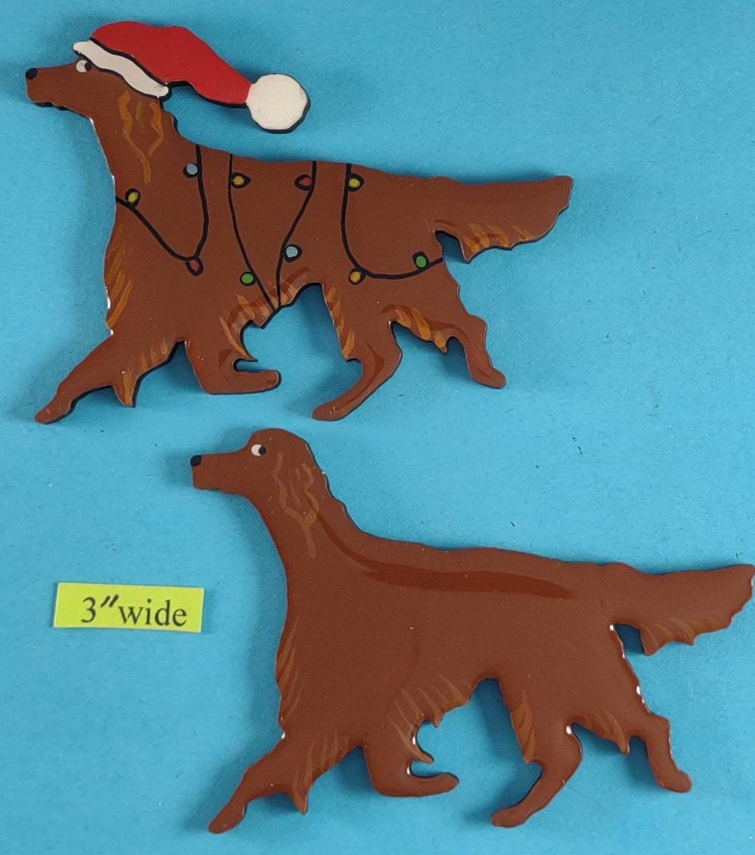 Irish Setter Christmas or Plain Pin, or Ornament SEE ALL PHOTOS