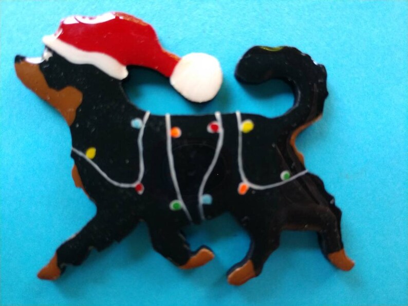 Long Hair Chihuahua Christmas Pin Magnet Or Ornament Color Etsy