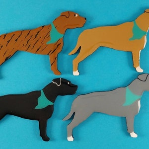 Staffordshire Bull Terrier Christmas or Plain Pin, Magnet or Ornament SEE ALL PHOTOS for size, dog's name/year, colors, custom, Hand Painted image 6