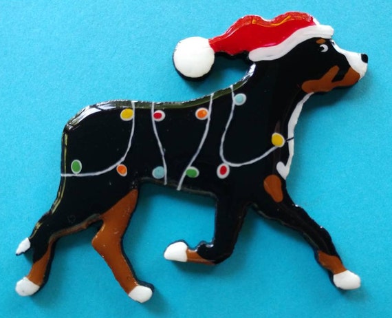Rottweiler Christmas Ornament /& 2 FREE Magnets