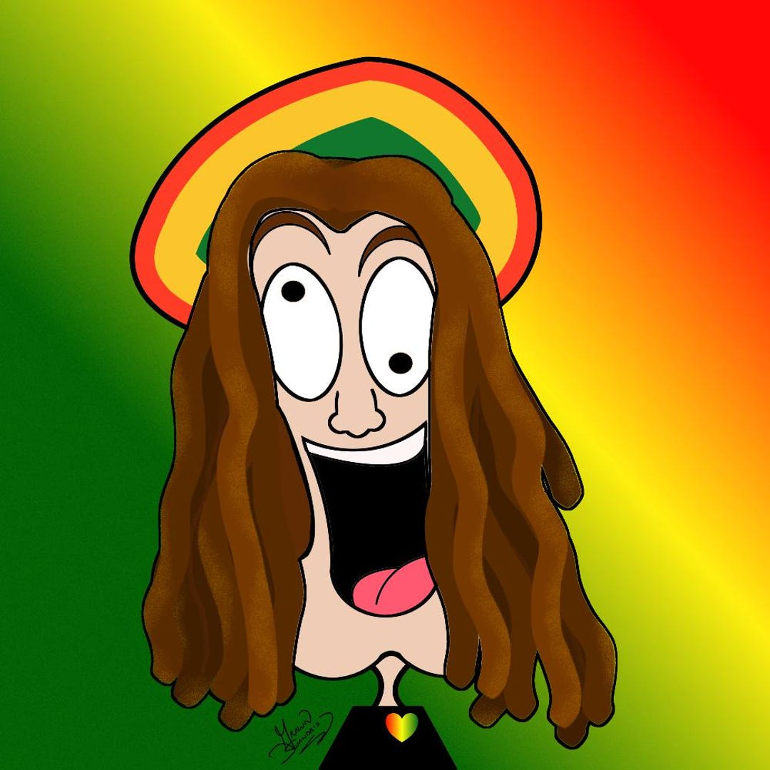 Dessin animé Rasta, Art graphique, Logo - Etsy France