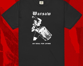 Warsaw An Ideal For Living T-Shirt | New Order Joy Division New Wave Goth Ian Curtis Smiths Cure