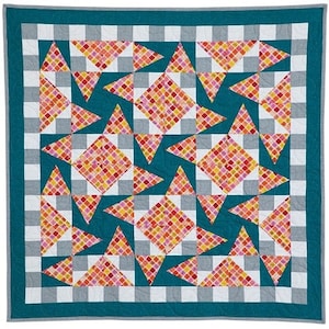BL170 FlorenceBeaquilter Quilt pattern modern 3 SIZES accuquilt GO friendly PDF