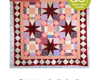 BL177 Sweet Dreams quilt pattern 2 sizes ALL scraps and Accuquilt friendly! rotary cutting instructions included by Beaquilter