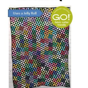 BL145 Pinwheel Pop Quilt Pattern from Jelly Rolls! by Beaquilter Accuquilt friendly
