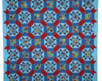 BL101 Underwater Stars accuquilt friendly quilt pattern by Beaquilter