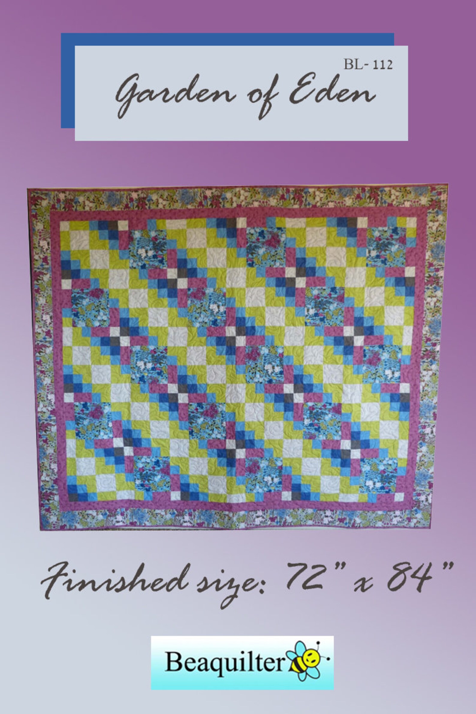 Garden of Eden EASY Quilt pattern BL112 Beaquilter Etsy