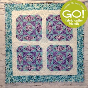 BL161 Wild Storm Quilt Pattern PDF modern easy and Accuquilt friendly  can be made with 5x half yard of fabrics by Beaquilter